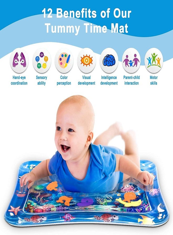 MWSLY Baby Kids Water Play Mat Toys Inflatable Tummy Time Leakproof Water Play Mat, Fun Activity Play Center Indoor and Outdoor Water Play Mat for Baby - Image 4