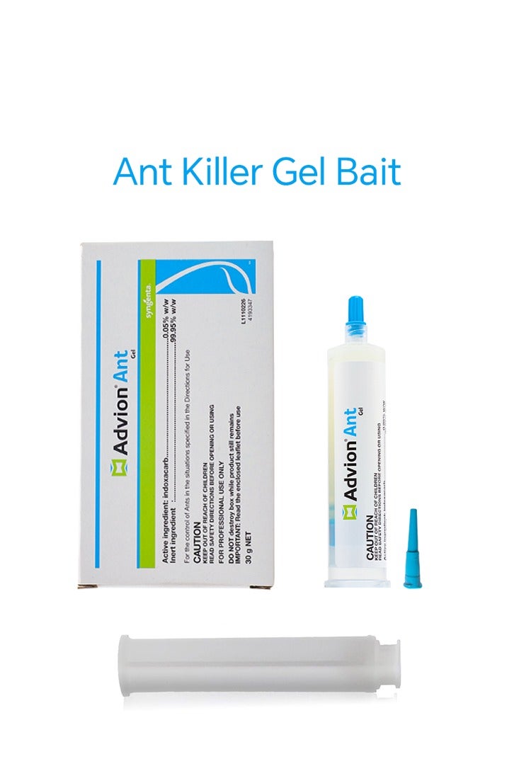ADVISION جيل طعام النمل أدفايون، 30 جرام، 1 مكبس و 1 طرف، طعام نمل فعال، طعام جيل النمل من سينجينتا - Image 1