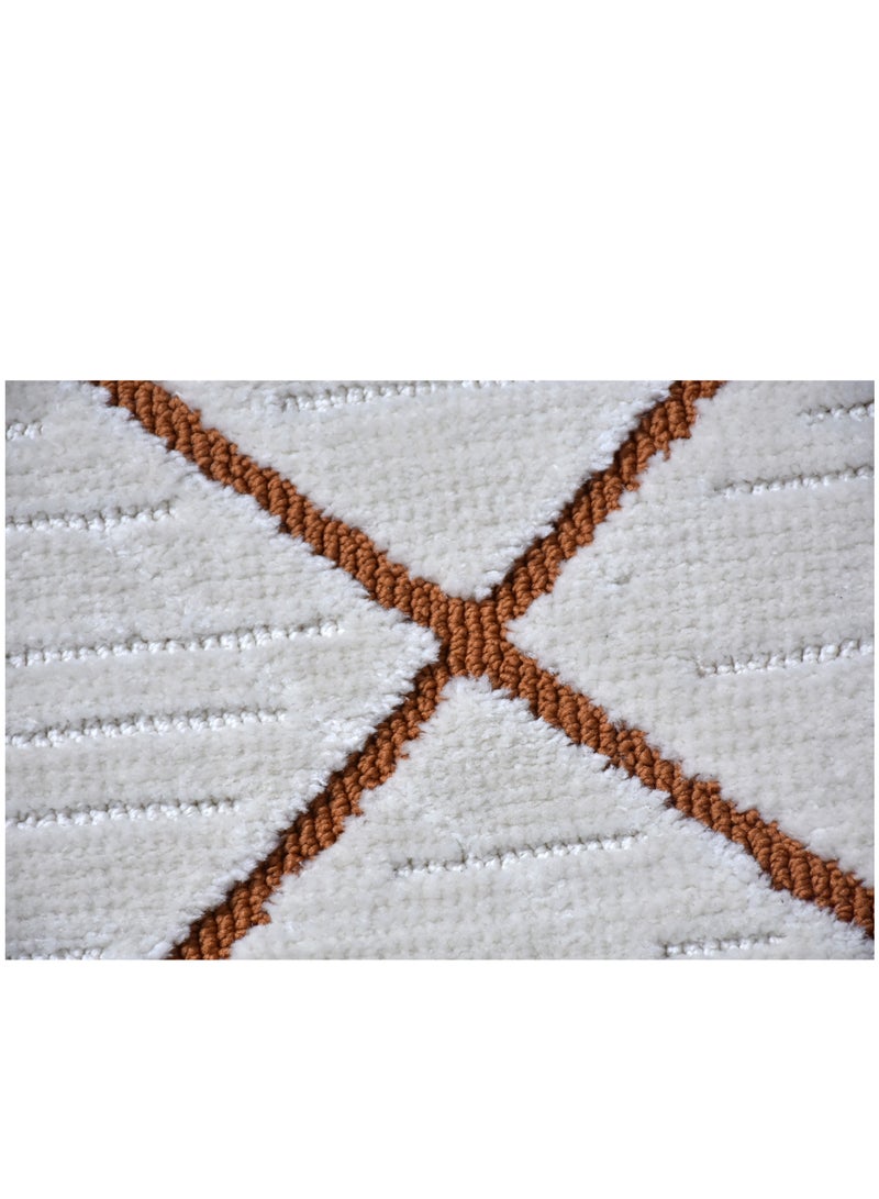 Odyssey-Ivory-Copper-150X230 cm anti skid Machine Made Thick Indian Rug - Image 4