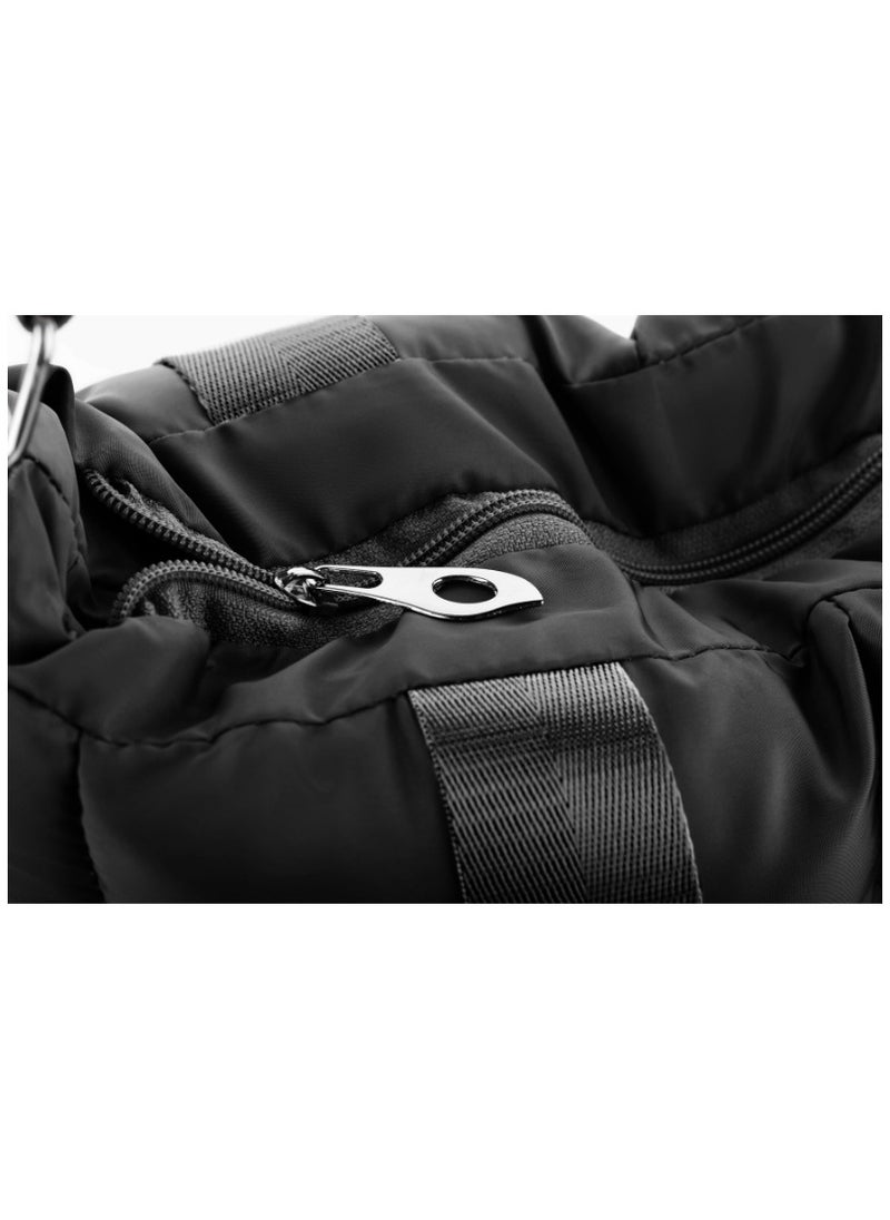 B.S COLLECTION - Large capacity waterproof soft quilted shoulder bag and crossbag for women - Black - Image 1