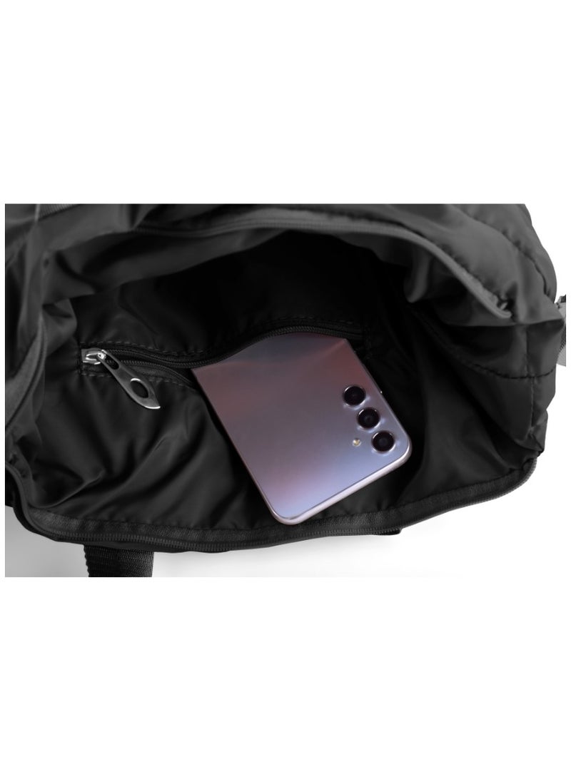 B.S COLLECTION - Large capacity waterproof soft quilted shoulder bag and crossbag for women - Black - Image 1