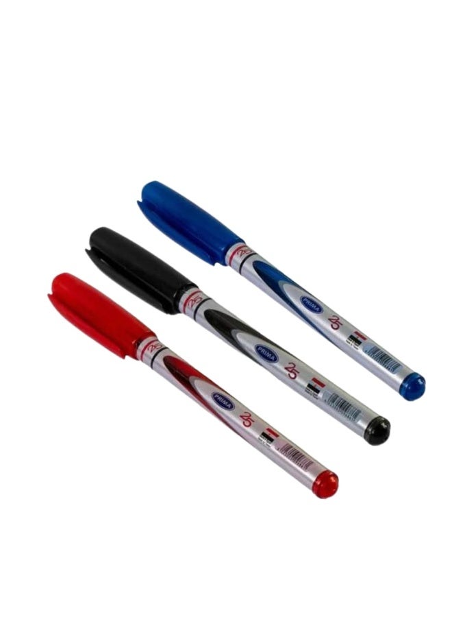 Prima 25 0.7mm black,red blueand 10 Pens (3 pack) - Image 2