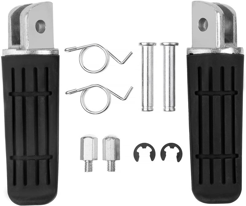 VPZMT Motorcycle Front Foot Pegs Footrests for Yamaha YZF1000 R1 FZ1 FZ6R FZ6 FJR1300 FZ400 XJR1200 XJR1300 XJR400 XJ6 TDM (Front Pegs - Black) - Image 4