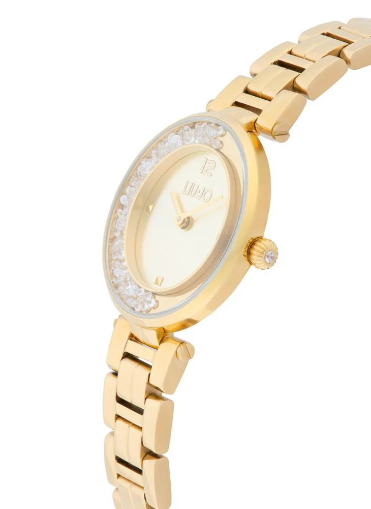 ليو جو ساعة ليو جو سولين ذهبية من الفولاذ المقاوم للصدأ