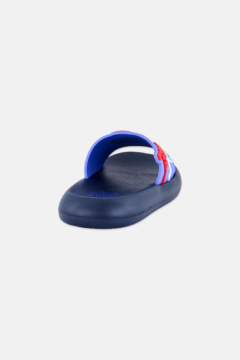 Marvel x Spiderman Kids Boy Slip On Slides, Navy - Image 2