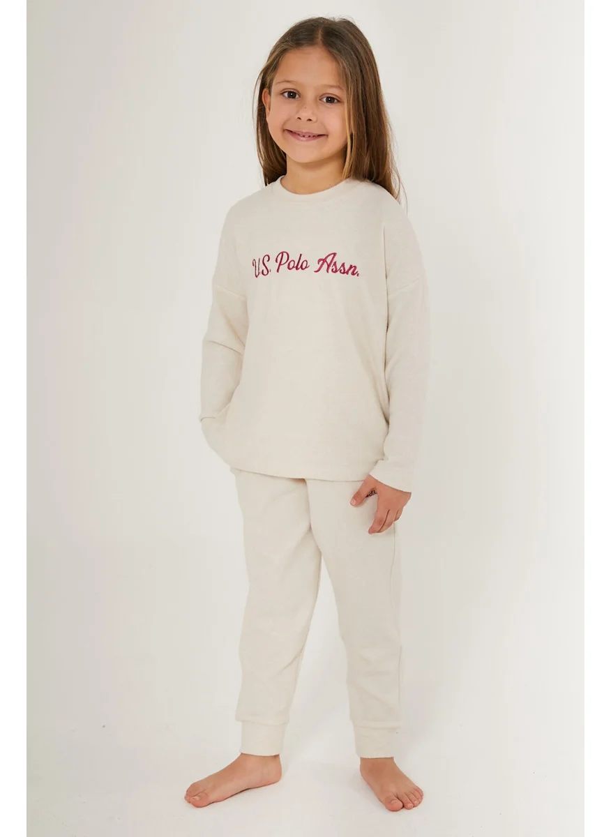 يو اس بولو اسن BASE. Polo Assn. Shine White Girl's Tracksuit Set