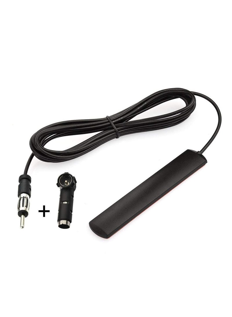 Excefore FM Aerial FM Car Radio Antenna Din Adapter Patch Antenna 3m Cable Windshields Paste Antenna  - Image 1