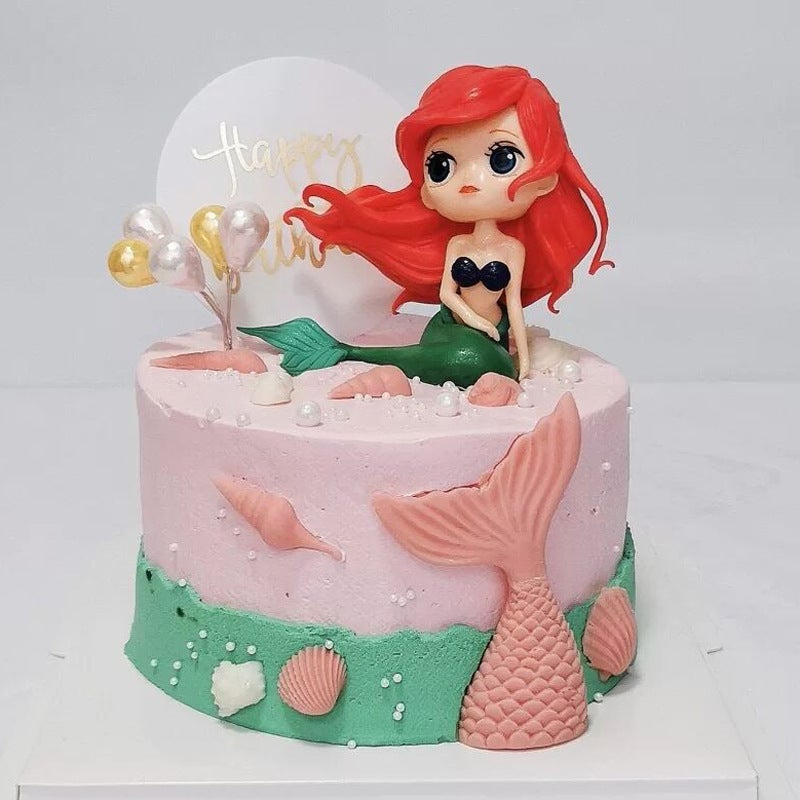 Shell Mermaid Cake Decoration Princess Birthday Cake Accessories Ocean Theme Creative Baking Supplies - Image 5