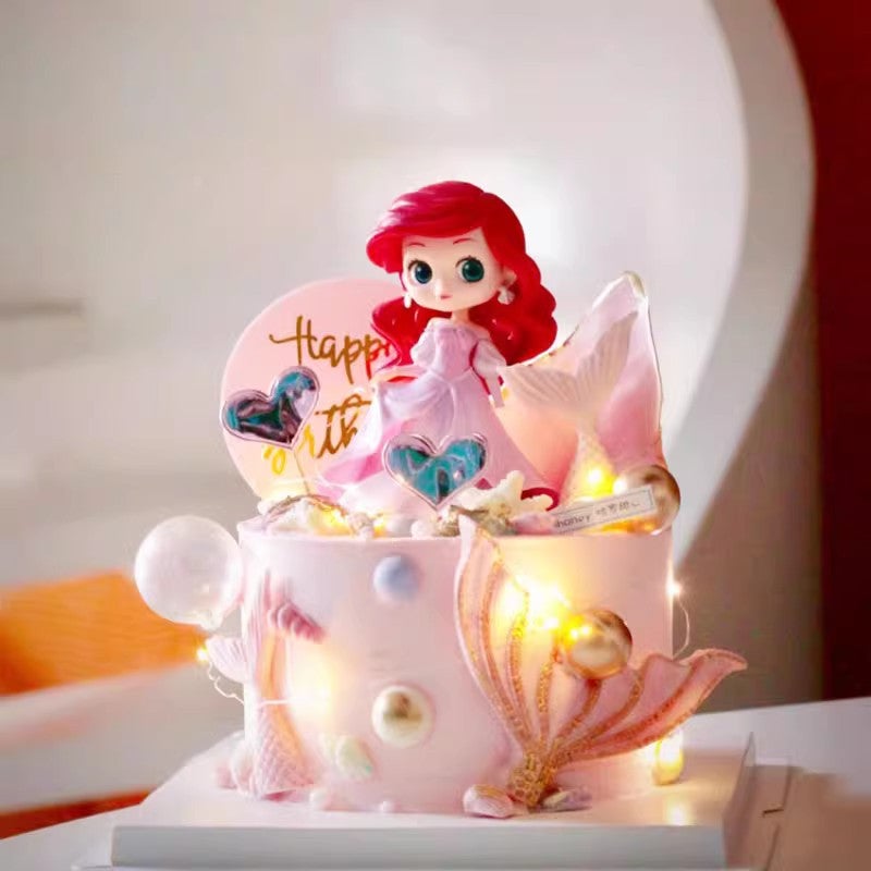 Shell Mermaid Cake Decoration Princess Birthday Cake Accessories Ocean Theme Creative Baking Supplies - Image 3
