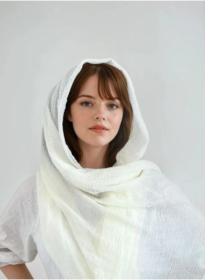 The Untitled Project Lemon Frost Scarf - Crinkle Organic Cotton