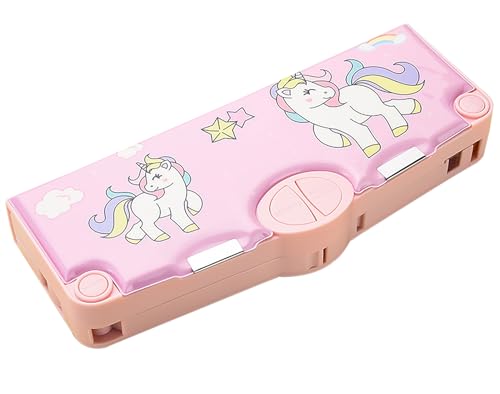 FEWOFJ Cute Cartoon Pencil Case for Girls,Pop Up Multifunctional Pencil Box with Sharpener,Schedule,School Supplies,Kids Pencil Pouch with Compartments - Image 1