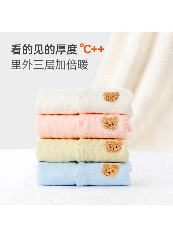 YISHUANGER Baby Warm Clothing Set, Autumn And Winter Children's Cotton Padded Clothes, Infant Thickened Clothing, Cotton-padded Jacket, Pajamas, Winter Clothes, Autumn Clothes And Pants - Image 3