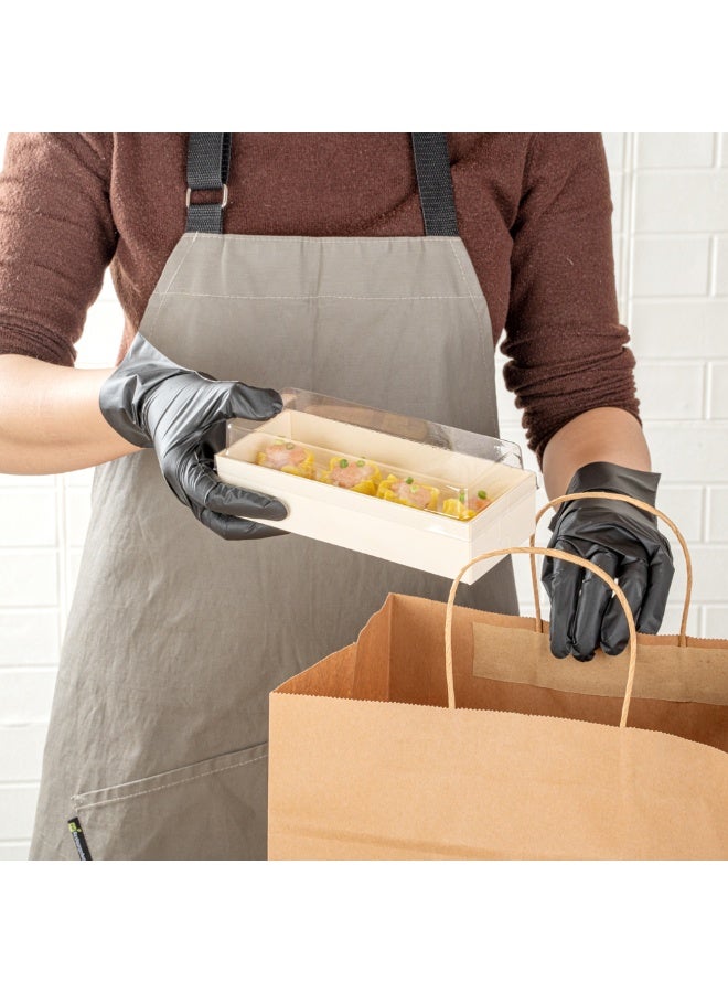 Restaurantware LIDS ONLY: Taipei 7.5 x 3.5 x 1.3 Inch Rectangle Transparent Lids, 100 Plastic Lids For 18 Ounce Rectangle Wooden Containers - Containers Sold Separately, Clear Plastic To Go Box Lids  - Image 5