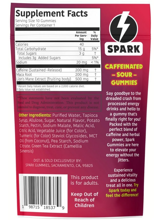 Spark Spark Caffeinated Sour Gummies - 5 pack  - Image 3