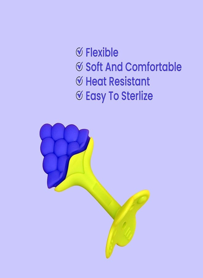 Alya The Cheeky Kidzz Baby Pacifier Food Feeder Silicone Fresh Fruit Vegetable Teething Nibbler Feeding Pacifier BPA-Free| Self-Soothing Fruit Toy for Toddlers/Infants(4 Months+) (Grape, Pack of 1) - Image 4