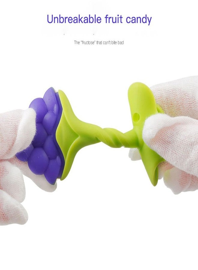 Alya The Cheeky Kidzz Baby Pacifier Food Feeder Silicone Fresh Fruit Vegetable Teething Nibbler Feeding Pacifier BPA-Free| Self-Soothing Fruit Toy for Toddlers/Infants(4 Months+) (Grape, Pack of 1) - Image 2