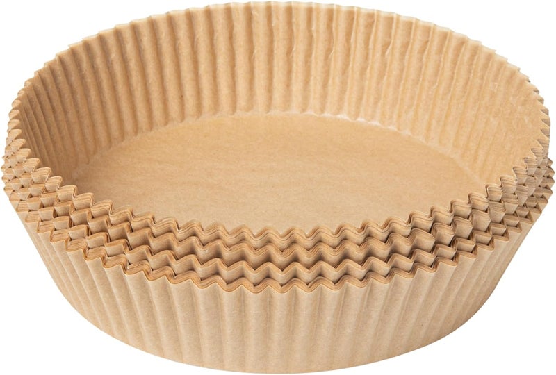 Restaurantware RestaurantwarePastry Tek 63 x 63 x 18 Inch Air Fryer Liners 100 Round Air Fryer Baskets  NoStick Silicone Coating Unbleached FoodGrade Paper Liners For Steamer Microwave Oven Fry Pan  - Image 2