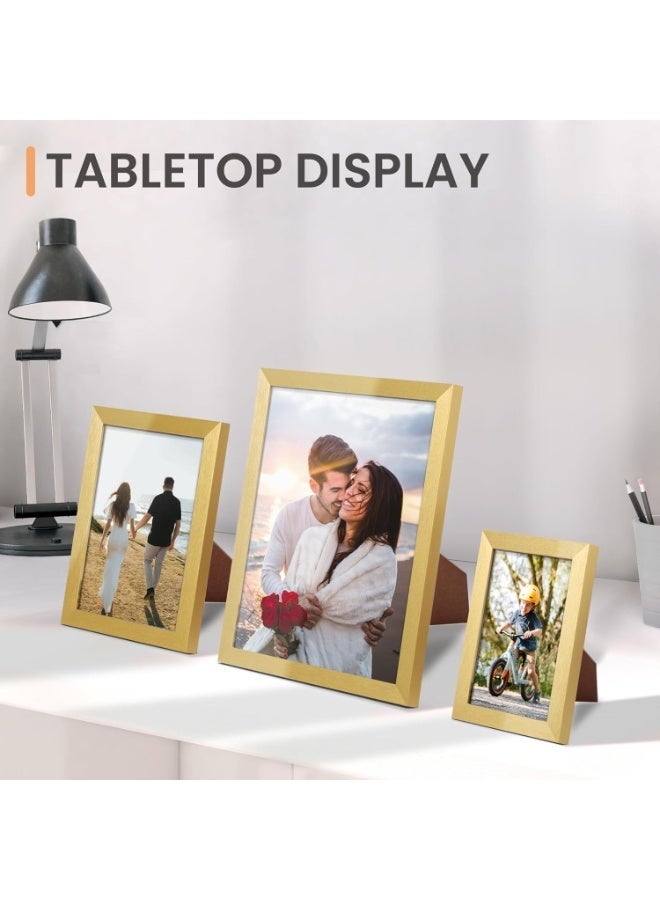 HZYH 10 Pack Gold Picture Frames Set, Multi-Size Photo Collage Frame Set (8x10, 5x7, 4x6) for Wall Gallery or Tabletop Display - Image 3