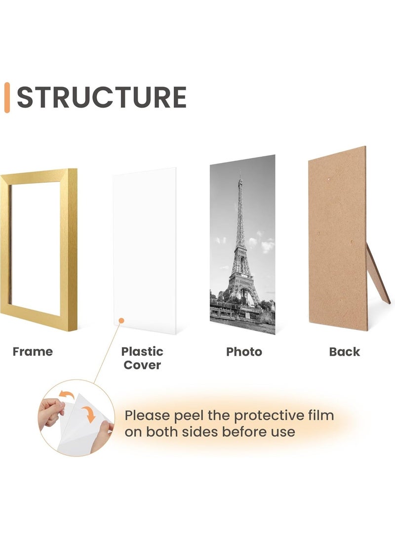HZYH 10 Pack Gold Picture Frames Set, Multi-Size Photo Collage Frame Set (8x10, 5x7, 4x6) for Wall Gallery or Tabletop Display - Image 5