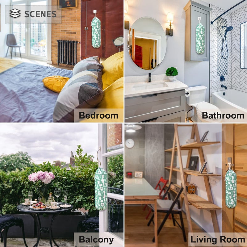 حقيبة تخزين أكياس القمامة في المطبخ حقيبة تسوق قابلة للغسل كبيرة معلقة على الحائط سهلة الاستخراج حقيبة تخزين بلاستيكية - Image 3