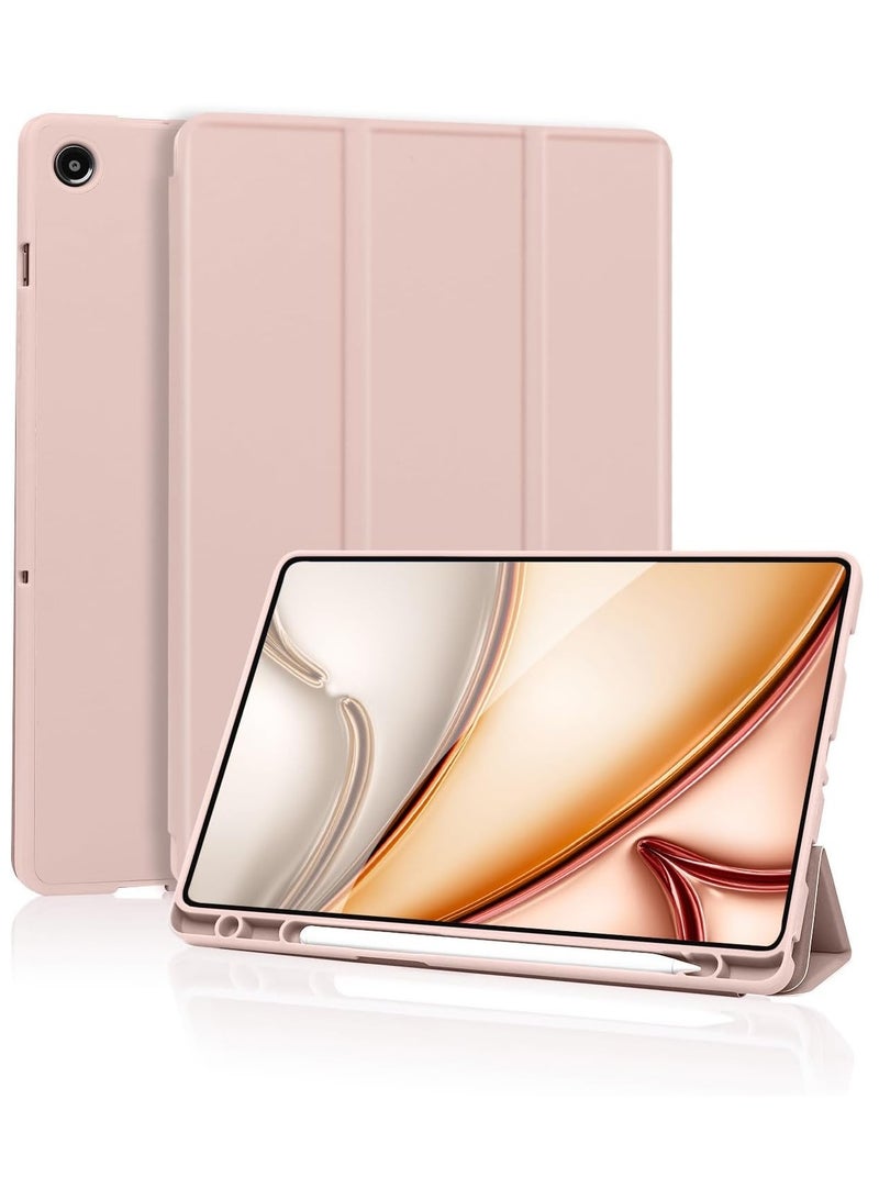TIGER Protective Case Compatible with Samsung Galaxy Tab A9 Plus / A9+ 11 Inch 2023 (Model SM-X210/X216/X218) – Slim Trifold Stand Cover with Built-in S Pen Holder – Auto Sleep/Wake Function – Lightweight Shockproof Case for Samsung Tab A9+ Tablet Pink - Image 1