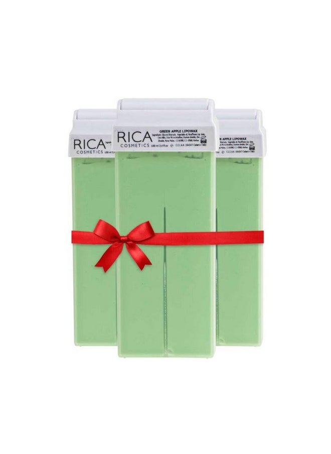 Rica - Wax Green Apple Roll-On Wax Kit (Set Of 3 Refill Wax) 100 Ml - Image 1