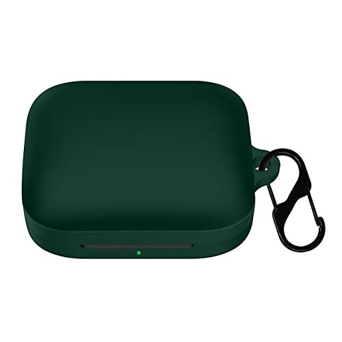 KACA Silicone Soft Case Cover with Keychain Shockproof Flexible Full Body Protective Skin Cover for OnePlus Buds Pro 2 2023 / Pro 2R 2023 (Green) - Image 1