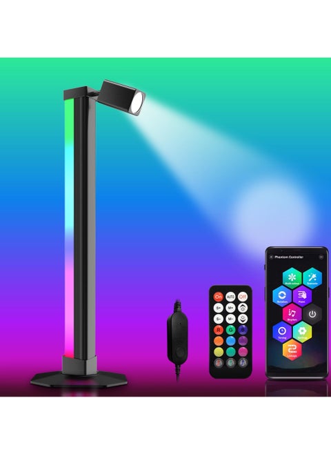 أشرطة إضاءة LED ذكية RGB للقراءة وإضاءة محيطة مع مزامنة الموسيقى DIY وأضواء الألعاب مع التحكم في التطبيق وتغيير اللون