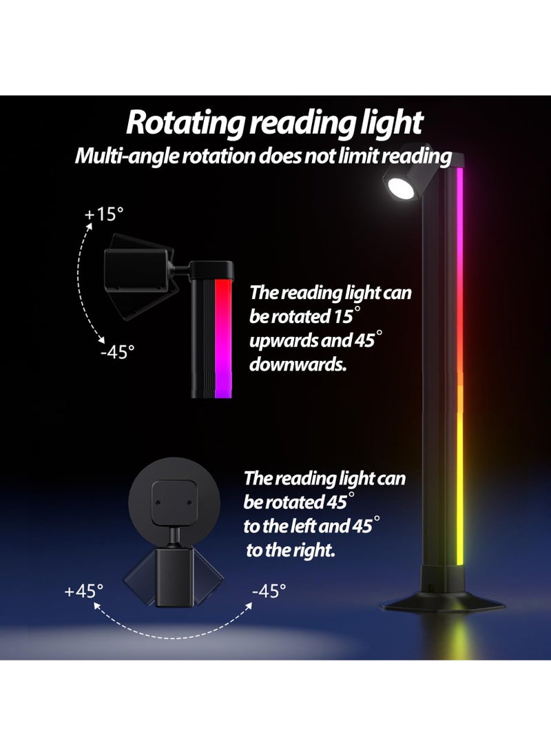 أشرطة إضاءة LED ذكية RGB للقراءة وإضاءة محيطة مع مزامنة الموسيقى DIY وأضواء الألعاب مع التحكم في التطبيق وتغيير اللون