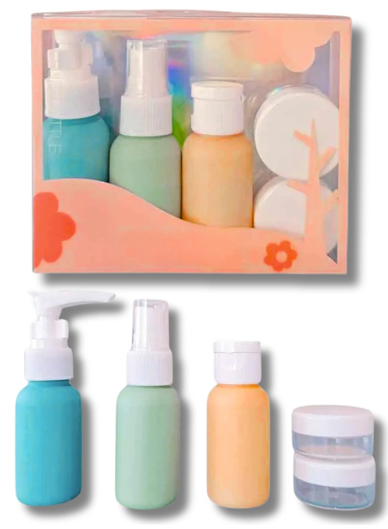 Travel Bottles Toiletries Set 5 pcs - Multicolor