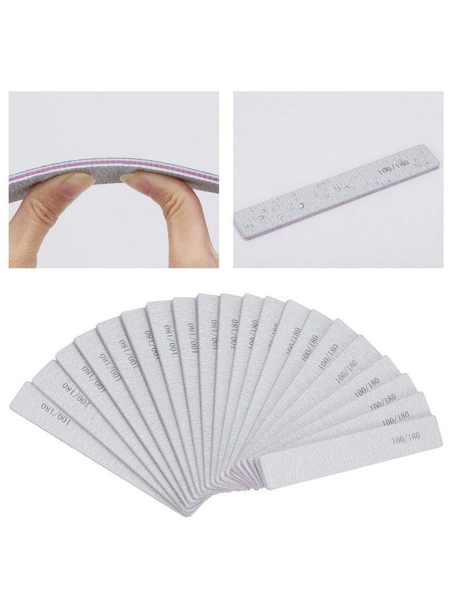 Tbestmax 25 Pack 100180 Grit Nail Files For Acrylic Nails Rectangle Double Sides Emery Boards Fingernail Files Professional Nail Buffering Files - Image 5