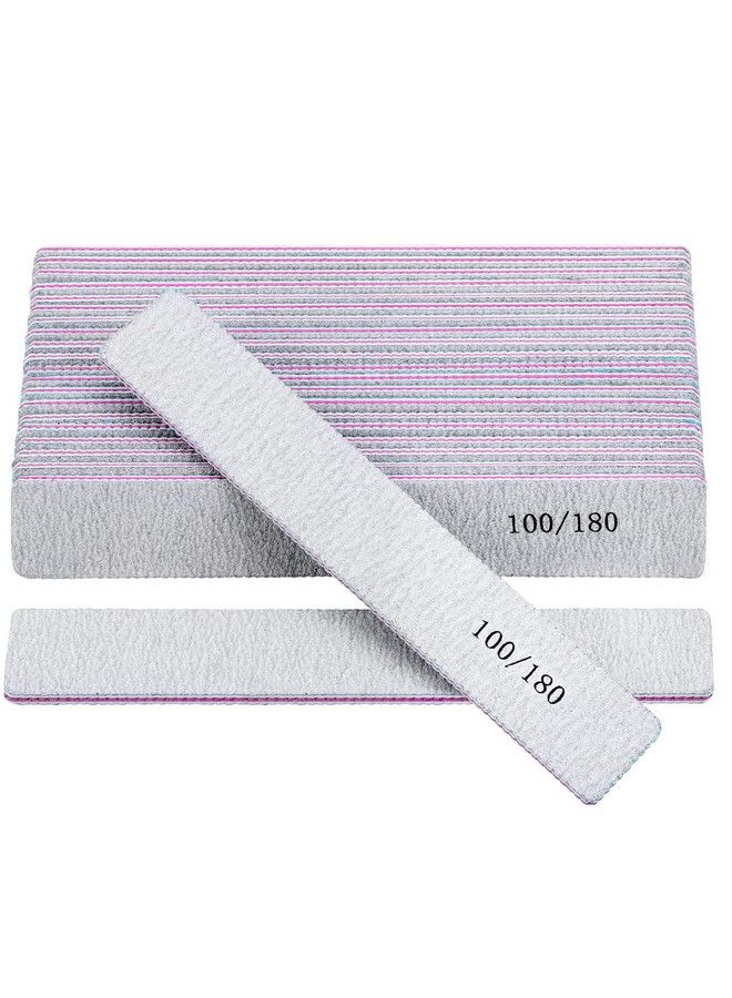 Tbestmax 25 Pack 100180 Grit Nail Files For Acrylic Nails Rectangle Double Sides Emery Boards Fingernail Files Professional Nail Buffering Files - Image 2