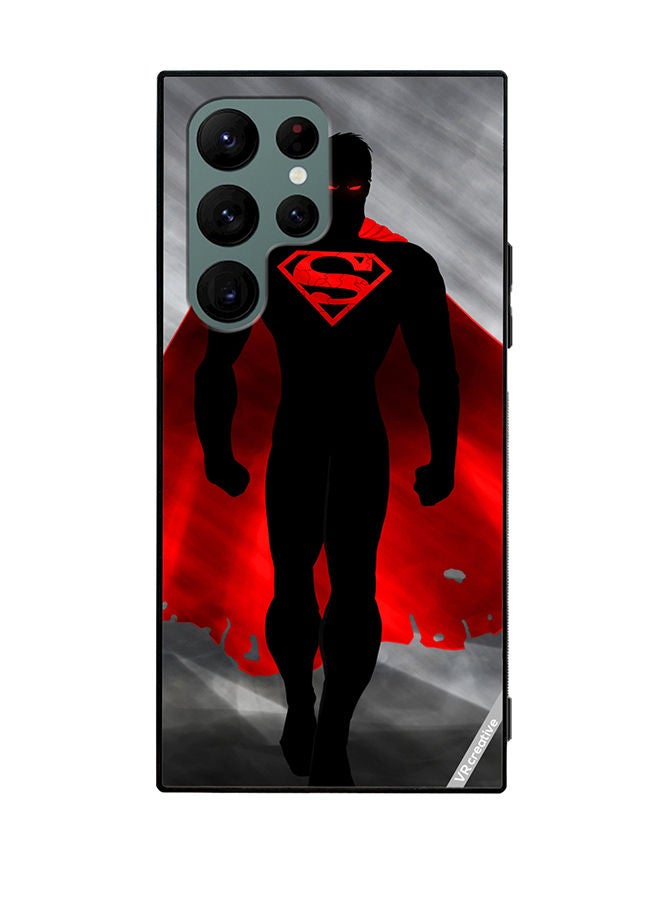 VR CREATIVE Protective Case Cover For Samsung Galaxy S22 Ultra 5G Superman Black And Red Design Multicolour - Image 1
