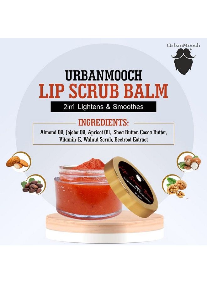 UrbanMooch Lip Scrub Balm Lightening And Brightening Dark Lips For Men Dry Lips/Smoker/Chapped Lips 15 G - Image 3