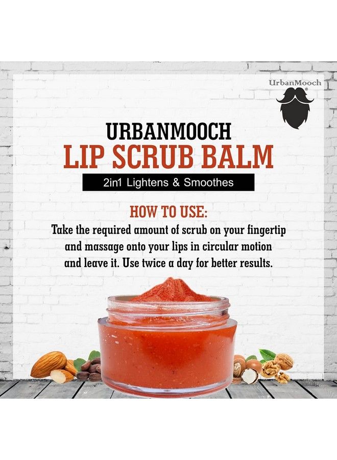 UrbanMooch Lip Scrub Balm Lightening And Brightening Dark Lips For Men Dry Lips/Smoker/Chapped Lips 15 G - Image 5