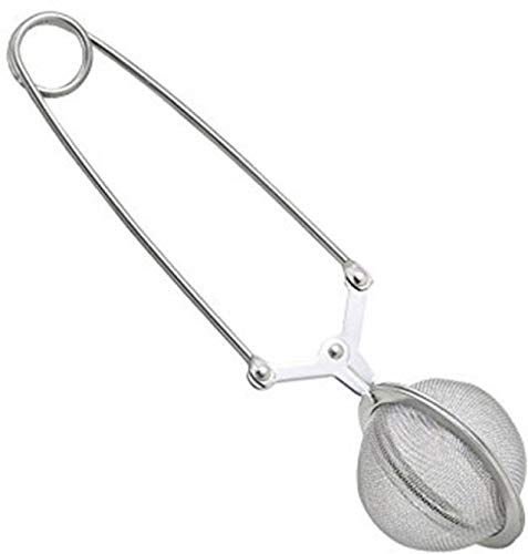 SWISSO Stainless Steel Tea Strainer Spring Mesh Ball Enclosure Access Box Small Strainer Silver - Image 1