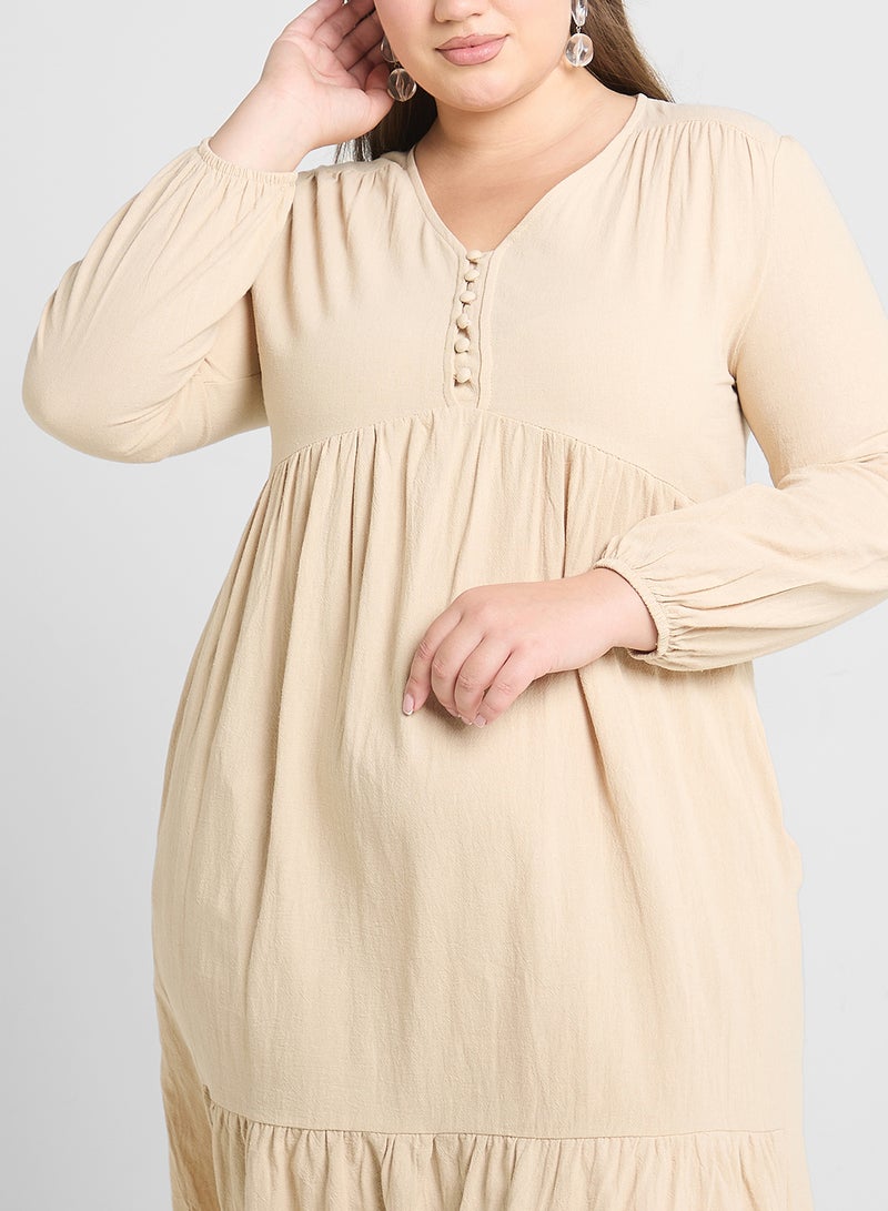 Ginger Plus Tiered Cotton Dress - Image 3