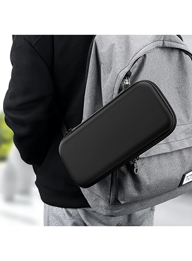 Silvery Hard Protective Case Storage Bag For Switch OLED With Card Holder And Handle - Image 4