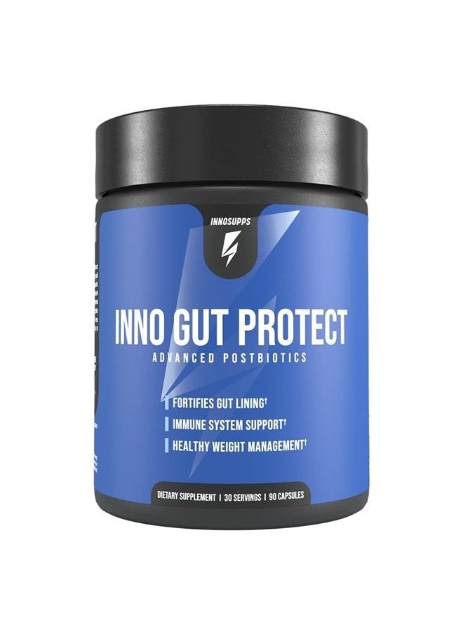 Inno Gut Protect | Complete Probiotic & Postbiotic Formula, Vegan-Friendly, CoreBiome, Grape Seed Skin Extract, Super Probiotic Blend, 30 Servings