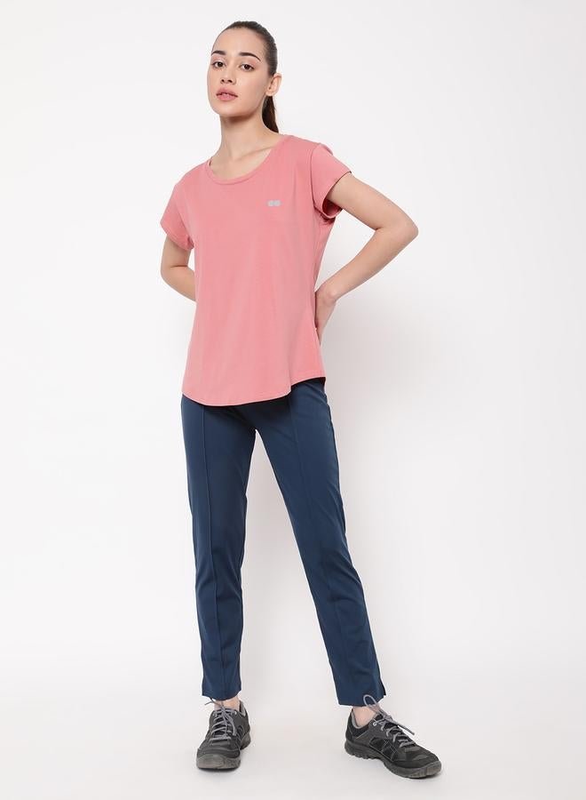 Clovia Pink Comfort Fit Active T-Shirt - Image 1