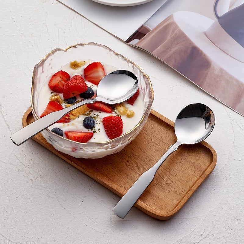 FULLYWARE Stainless Steel 6.1' Heavy Duty Round Spoons, Dinner & Table Spoon Set, 6-Piece - Image 5