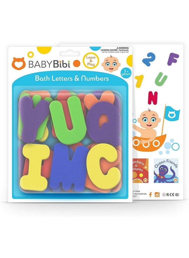BabyBibi 36 PCS Stick-On Foam Bath Letters and Numbers - Non-Toxic, BPA Free, No Mold Bath Tub Toys - Colorful, Educational, Fun ABC Bath Toys for Toddlers & Babies - Image 2