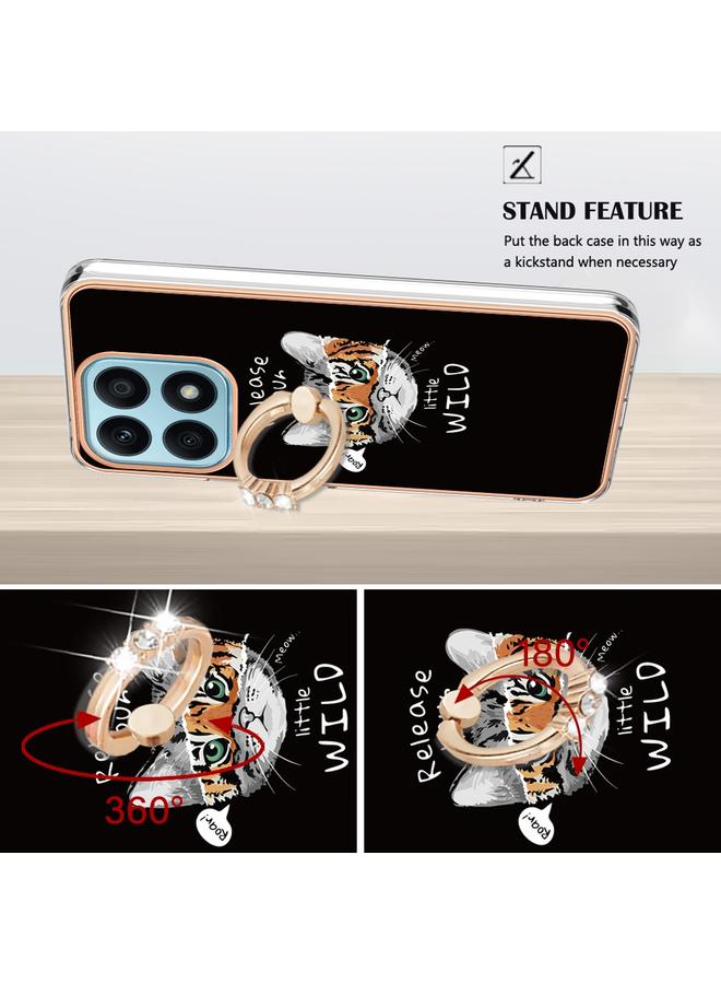 Zaboon Case For Honor X8a Electroplating Dual-side IMD Phone Case with Ring Holder - Image 3