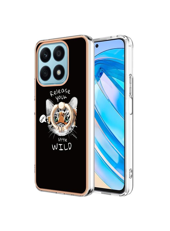 Zaboon Case For Honor X8a Electroplating Dual-side IMD Phone Case with Ring Holder - Image 2