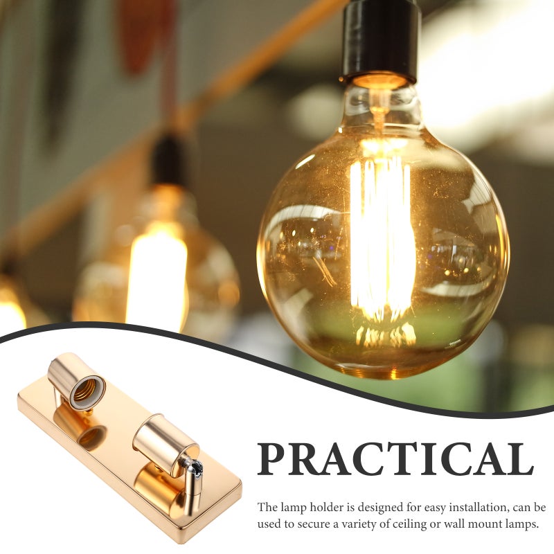 2pcs Ceiling Mount Lamp Holder Light Bulb Holder Thickened Screw Lamp Holder Supply - Image 2