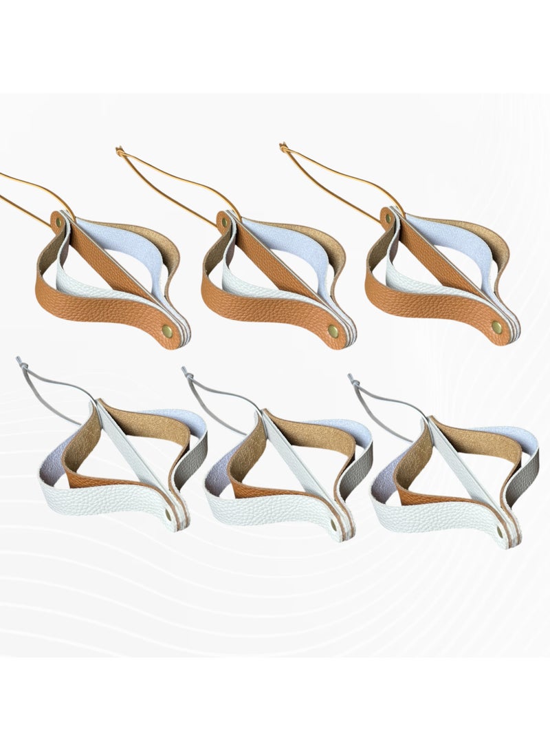 LEART Leather Christmas Ornaments Set – Elegant and Durable Leather Decorations for Christmas Tree (Set of 6) - Image 1