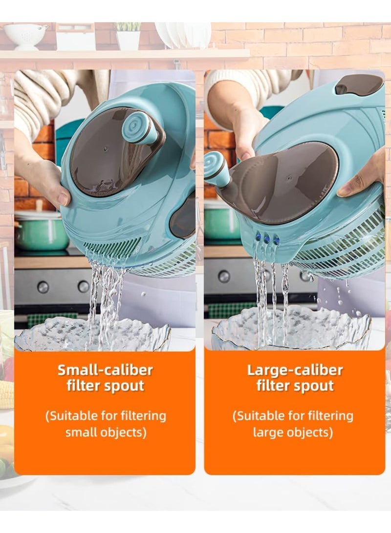 SYOSI Salad Spinner, 4.24 Quart Lettuce Spinner with Double Drainage Holes, Efficient Salad Dryer for Washing, Spinning, and Draining Greens, Fruits, and Vegetables - Image 3