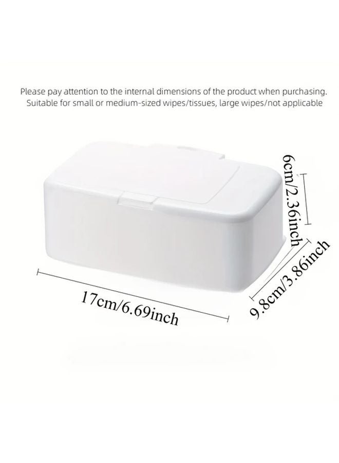 White Wet Wipes Dispenser Hygienic One Touch Operation Spill Proof Lid Compact - Image 4