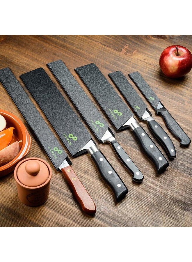 EVERPRIDE Chef Knife Guard Set (6-Piece Set) Universal Blade Edge Protectors for Chef, Serrated, Japanese, Paring Knives | Heavy-Duty Safety and Protection | Slip-On 6-Piece Set Black unknown - Image 2