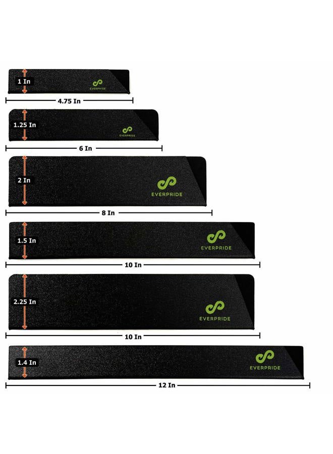 EVERPRIDE Chef Knife Guard Set (6-Piece Set) Universal Blade Edge Protectors for Chef, Serrated, Japanese, Paring Knives | Heavy-Duty Safety and Protection | Slip-On 6-Piece Set Black unknown - Image 4